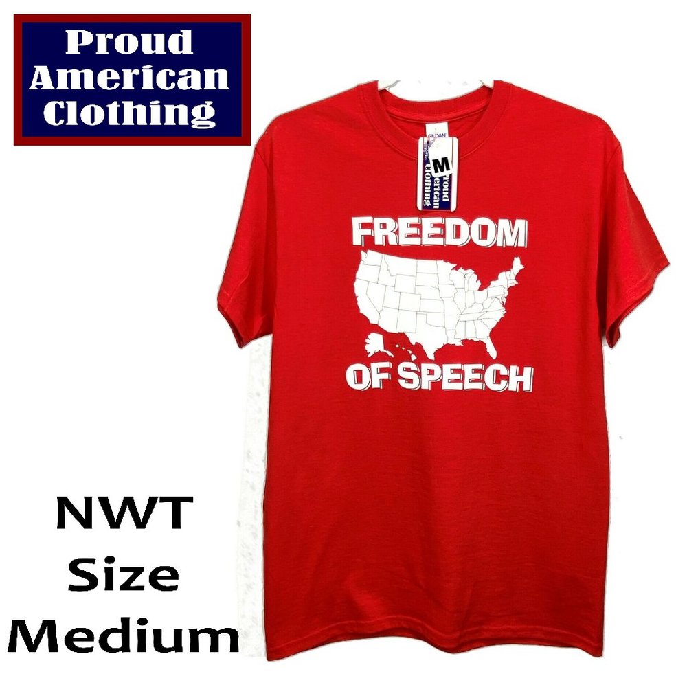 FREEDOM OF SPEECH - RED T-Shirt NWT Size Medium